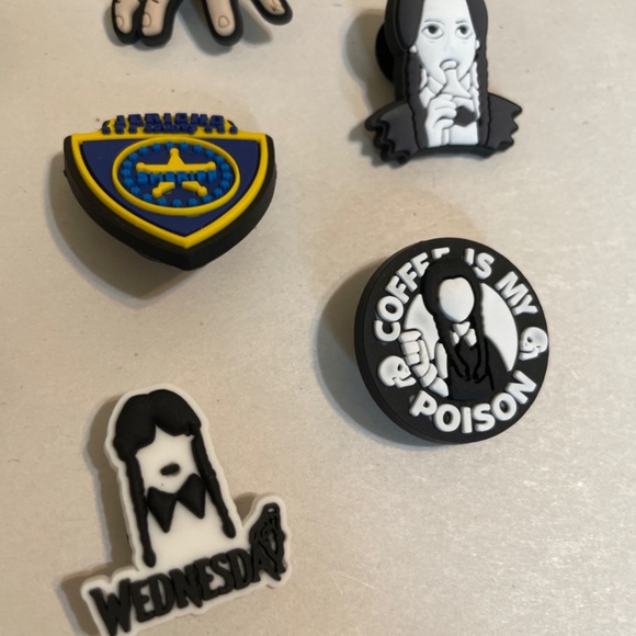 Wednesday Addams generic crocs charms - Picture 2 of 8